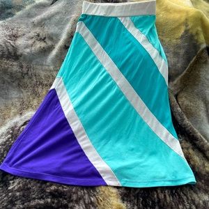 💸CATO GIRLS 💙Teal and Purple Skirt💜 7s Can fit Petite hips on women 😘